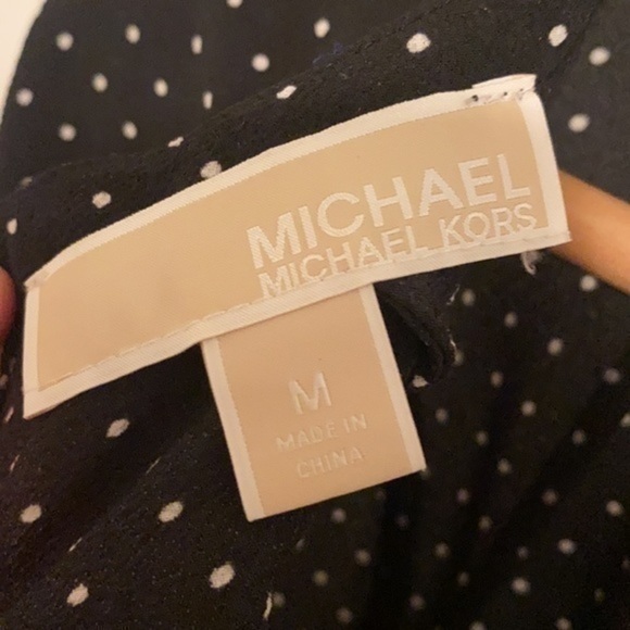 MICHAEL KORS BLACK BLOUSE SIZE MEDIUM - Picture 2 of 3